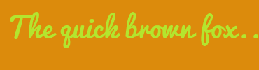 Image with Font Color B4E52E and Background Color DC8B0C